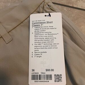 Lululemon Athletica Light Tan Commission Classic 7” Shorts
